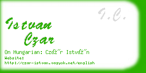 istvan czar business card